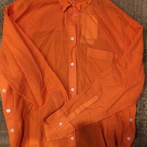 7 For All ManKind Cotton Blouse - Coral